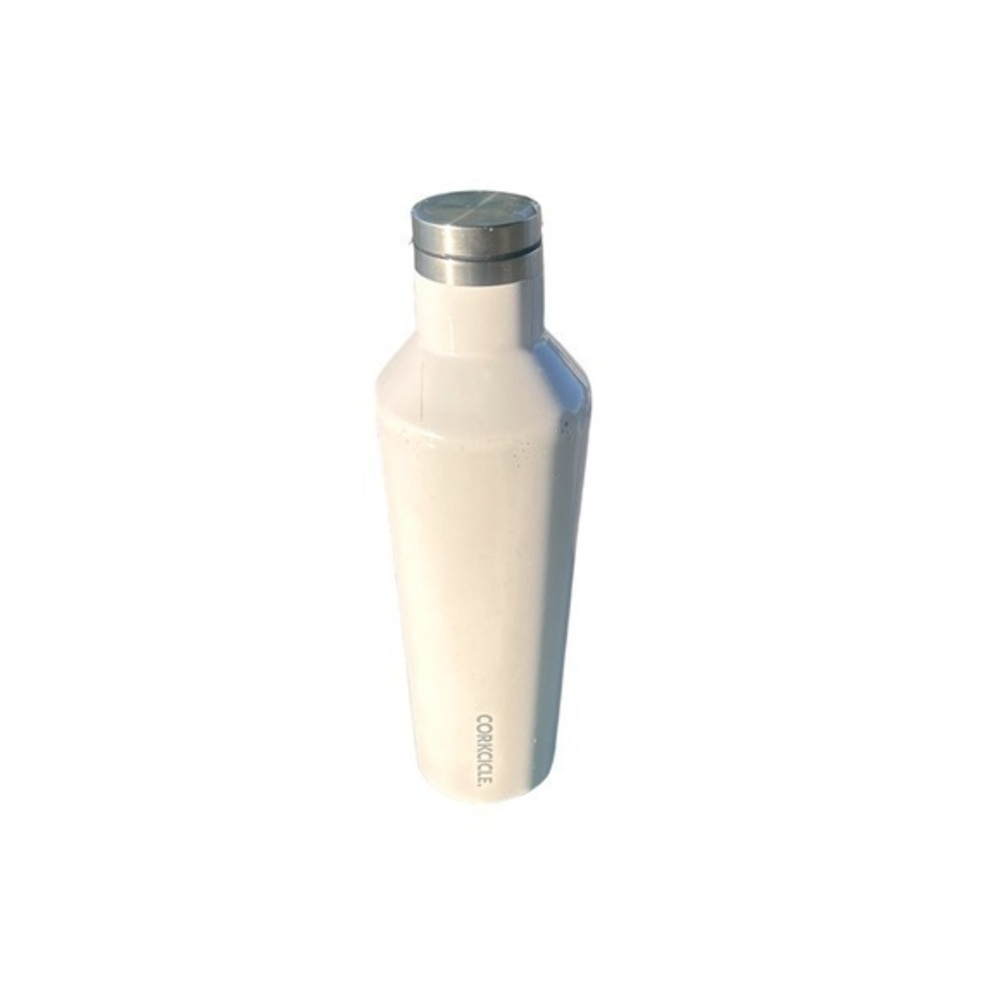 Corkcickle White and Silver Water Bottle